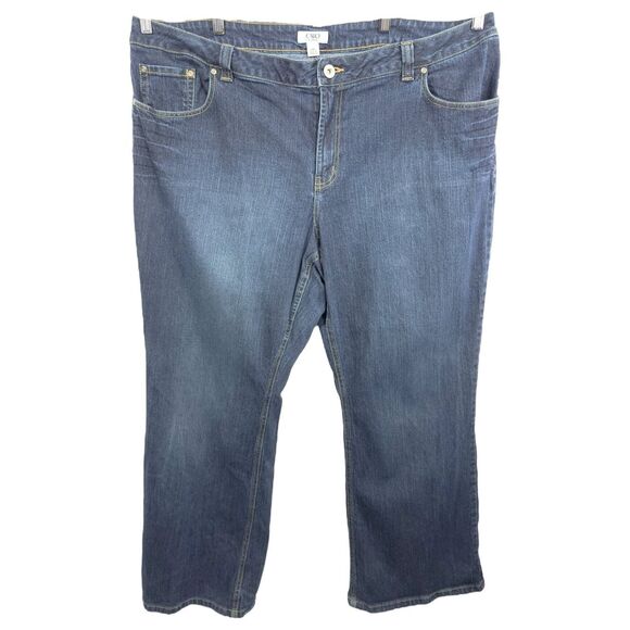 Cato Plus Size 24W‎ Jeans Straight Leg Blue Denim Stretch High Rise Womens 1408 - Picture 1 of 8